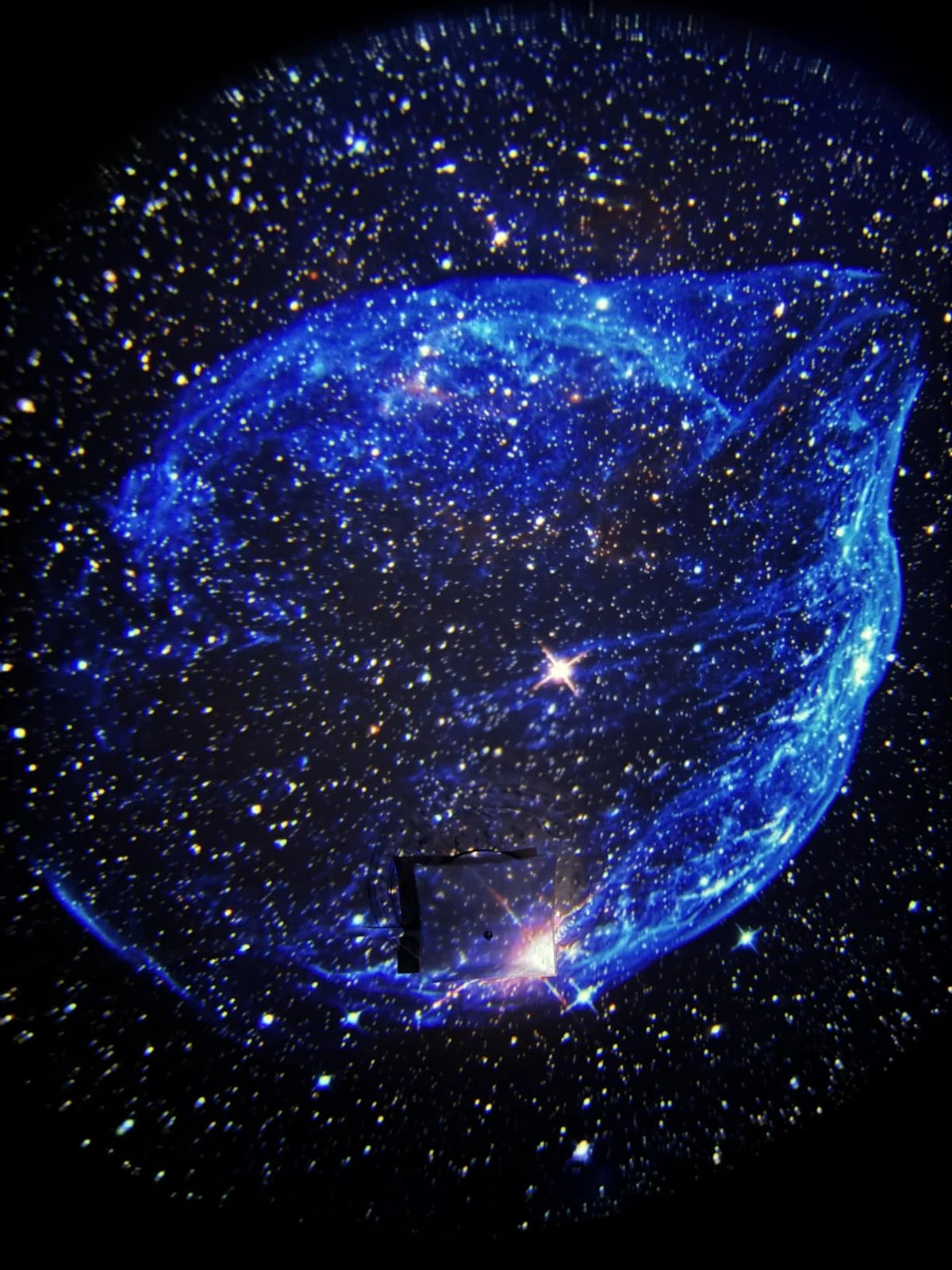 Customer photo: Blue galaxy projection