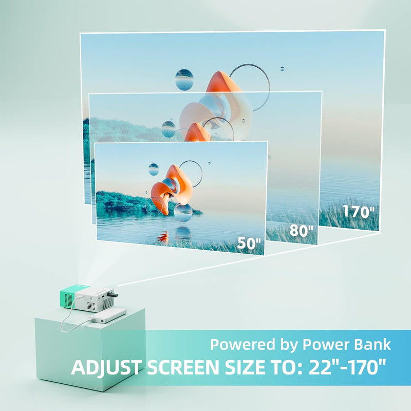 Mini Projector, Meer Portable Pico Full Color LED LCD Video Projector for Children Present, Video TV Movie, Party Game, Outdoor Entertainment with HDMI USB AV Interfaces and Remote Control