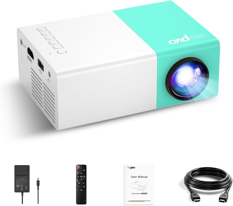 Mini Projector, Meer Portable Pico Full Color LED LCD Video Projector for Children Present, Video TV Movie, Party Game, Outdoor Entertainment with HDMI USB AV Interfaces and Remote Control